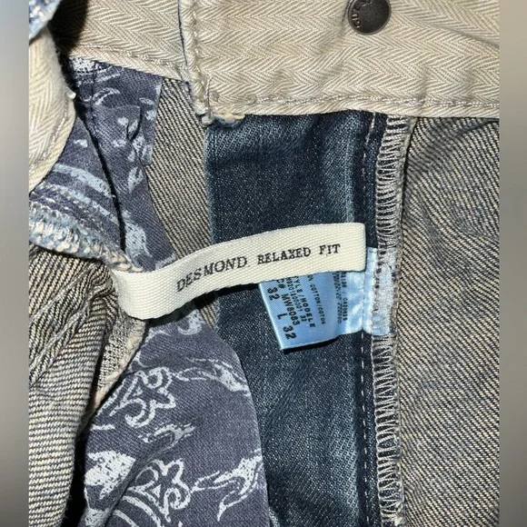 Guess Men's Distressed Blue Desmond Relaxed Jeans Size 32X32 - Picture 8 of 9